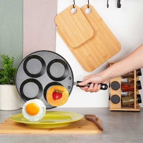 Grupa Orion Sp. z o.o. Patelnia do Jajek Granitowa 4 Otwory 24 cm VILDE Line Nieprzywierająca