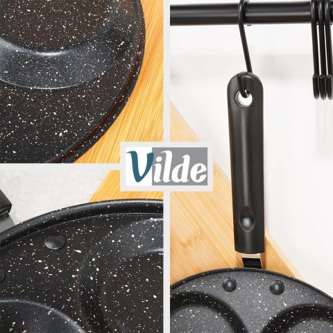 Grupa Orion Sp. z o.o. Patelnia do Jajek Granitowa 4 Otwory 24 cm VILDE Line Nieprzywierająca