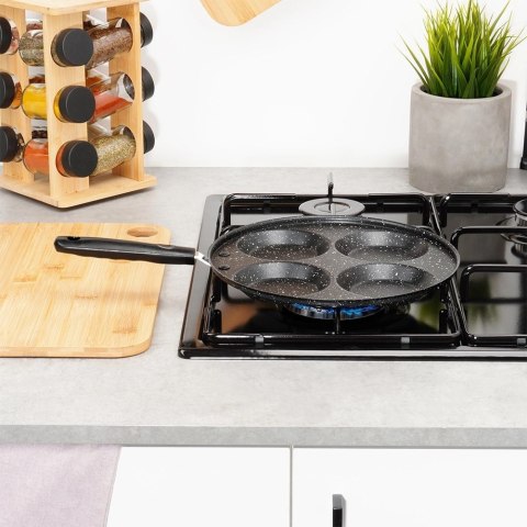 Grupa Orion Sp. z o.o. Patelnia do Jajek Granitowa 4 Otwory 24 cm VILDE Line Nieprzywierająca