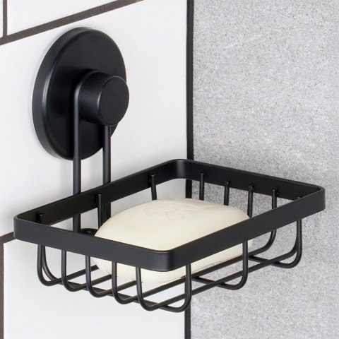 AM/63 Półka Pod Prysznic Metalowa Mała Czarna na Przyssawkę 135 cm BS