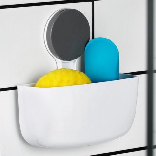 AM/63 Półka Pod Prysznic na Przyssawkę Biała 16 x 7 cm Kosmetyki BS