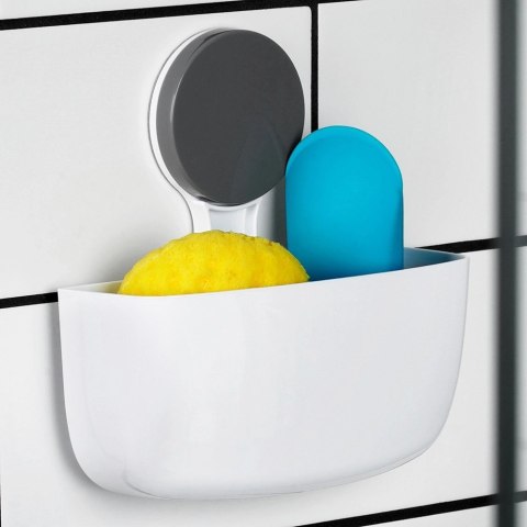 AM/63 Półka Pod Prysznic na Przyssawkę Biała 16 x 7 cm Kosmetyki BS