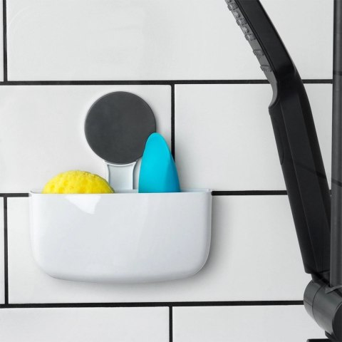 AM/63 Półka Pod Prysznic na Przyssawkę Biała 16 x 7 cm Kosmetyki BS