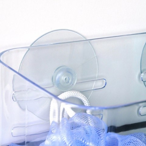 AM/63 Półka Pod Prysznic Wysoka Przezroczysta na Przyssawki 155 cm BS