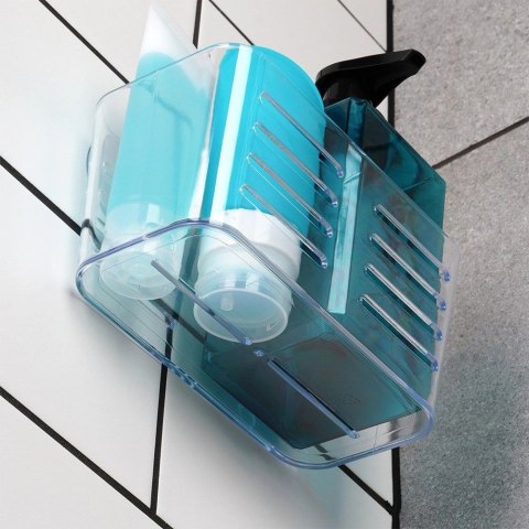 AM/63 Półka Pod Prysznic Wysoka Przezroczysta na Przyssawki 155 cm BS