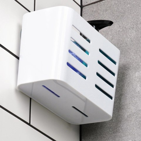 AM/63 Półka Pod Prysznic Biała Duża Prostokątna na Przyssawki 185 x 9 cm BS