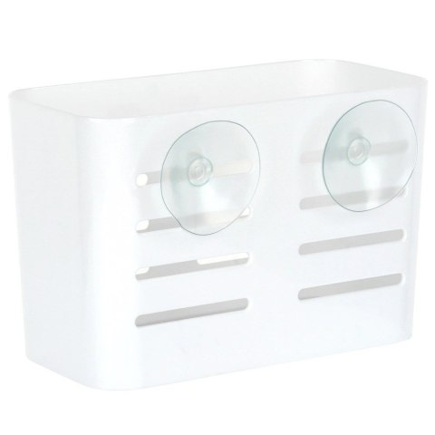 AM/63 Półka Pod Prysznic Biała Duża Prostokątna na Przyssawki 185 x 9 cm BS