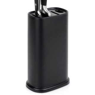 Grupa Orion Sp. z o.o. Stojak na Noże Czarny z Przegródkami 21 cm Antypoślizgowy EH
