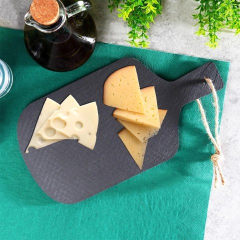 Grupa Orion Sp. z o.o. Taca do Serwowania Kamienna Łupek 28,5 x 15 cm EXCELLENT HOUSEWARE Uchwyt