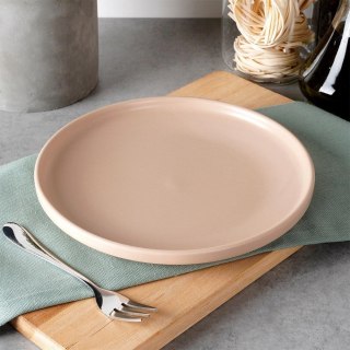 VLACHOS BROS S.A IMPORTS (NAVA),Valantis Vlachos Talerz Deserowy Kamionka Beżowy NAVA SOHO 20,5 cm Podwyższony Rant