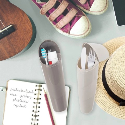 Grupa Orion Sp. z o.o. Pojemnik na Szczoteczki Okulary 22 cm ORION Uniwersalny Zamykany 22 x 7 cm