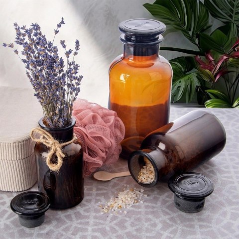 Grupa Orion Sp. z o.o. Butelka Szklana Retro 250 ml ORION Brązowa z Korkiem 14 x 6,5 cm