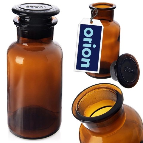Grupa Orion Sp. z o.o. Butelka Szklana Retro 250 ml ORION Brązowa z Korkiem 14 x 6,5 cm