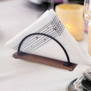 Grupa Orion Sp. z o.o. Serwetnik Drewniano-Metalowy RADKA Czarny 16 x 5 x 8 cm ORION