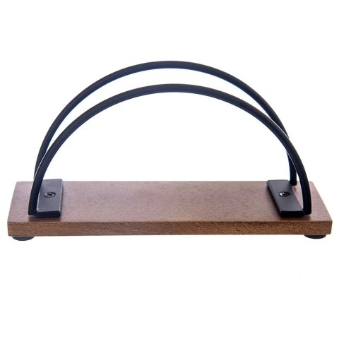 Grupa Orion Sp. z o.o. Serwetnik Drewniano-Metalowy RADKA Czarny 16 x 5 x 8 cm ORION