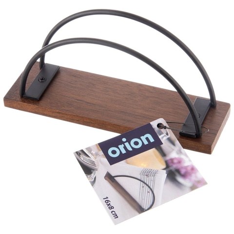 Grupa Orion Sp. z o.o. Serwetnik Drewniano-Metalowy RADKA Czarny 16 x 5 x 8 cm ORION