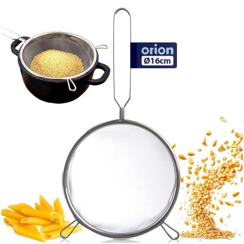 Grupa Orion Sp. z o.o. Sitko kuchenne stalowe z uchwytem 16 cm