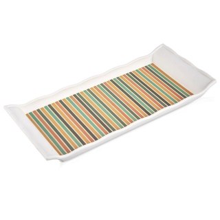 Grupa Orion Sp. z o.o. Taca do Serwowania 29,5 x 13 cm ORION Tworzywo Wzór Pasy Kolorowe