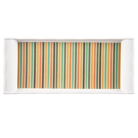 Grupa Orion Sp. z o.o. Taca do Serwowania 29,5 x 13 cm ORION Tworzywo Wzór Pasy Kolorowe