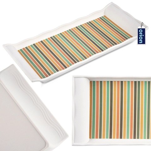 Grupa Orion Sp. z o.o. Taca do Serwowania 29,5 x 13 cm ORION Tworzywo Wzór Pasy Kolorowe