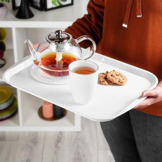Grupa Orion Sp. z o.o. Taca do Serwowania Plastikowa Antypoślizgowa 43,5 x 31,5 cm ORION Biała