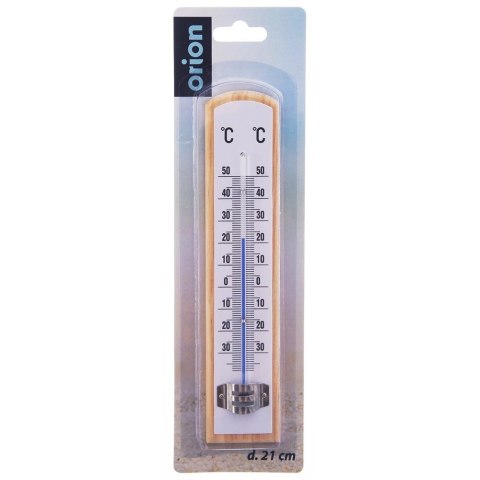 Grupa Orion Sp. z o.o. Termometr Uniwersalny Drewniany Biały ORION 21 cm do Wewnątrz i Zewnątrz