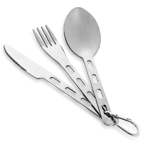 AM/63 Sztućce Turystyczne Stalowe 3 el. REDCLIFFS z Karabińczykiem