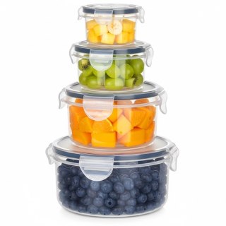 Grupa Orion Sp. z o.o. Zestaw 4 Pojemników Lunchbox Okrągły Szczelny VILDE Mikrofala Zmywarka