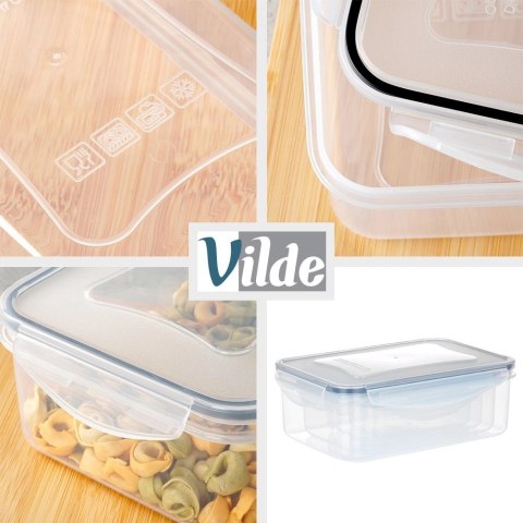 Grupa Orion Sp. z o.o. Zestaw 4 Pojemników Lunchbox Prostokąt Szczelny VILDE Mikrofala Zmywarka