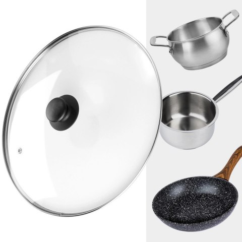 Grupa Orion Sp. z o.o. Pokrywka Szklana Duża Żaroodporna Odpowietrznik 32 cm VILDE Zmywarka