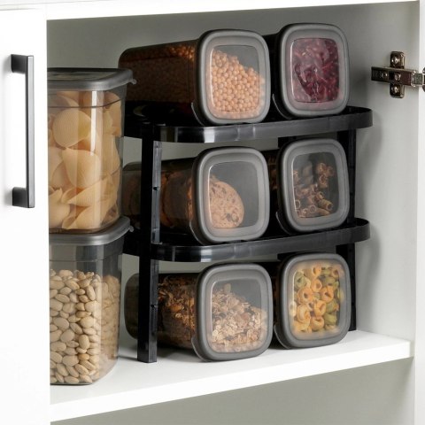 Grupa Orion Sp. z o.o. Półka Kuchenna Czarna Regulowana Wysokość 31 x 22 cm VILDE na Talerze Kubki