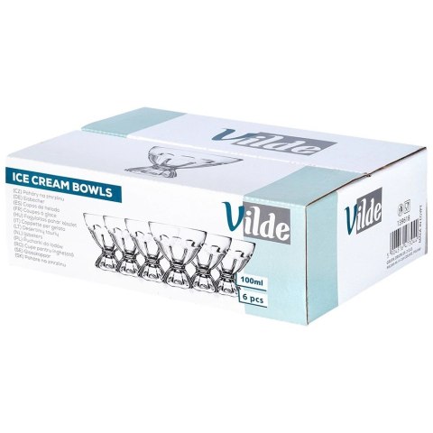 Grupa Orion Sp. z o.o. Pucharki do Lodów Szklane 6 szt. 100 ml Mini Desery Elegancja VILDE