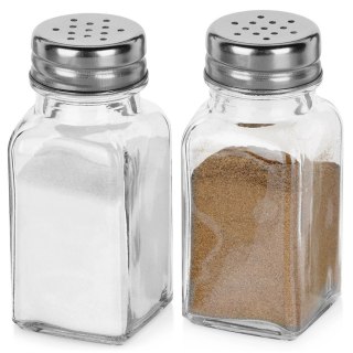 Grupa Orion Sp. z o.o. Solniczka Pieprzniczka Szklana Metalowa Zakrętka 80 ml 9,5 cm VILDE