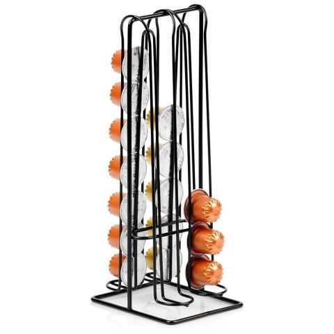 Grupa Orion Sp. z o.o. Stojak na Kapsułki Nespresso Metalowy Czarny 32 szt. 30 cm VILDE