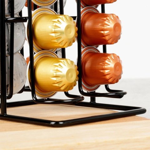 Grupa Orion Sp. z o.o. Stojak na Kapsułki Nespresso Metalowy Czarny 32 szt. 30 cm VILDE