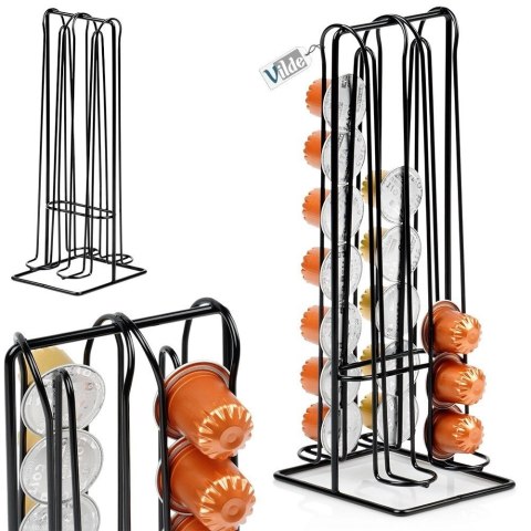 Grupa Orion Sp. z o.o. Stojak na Kapsułki Nespresso Metalowy Czarny 32 szt. 30 cm VILDE