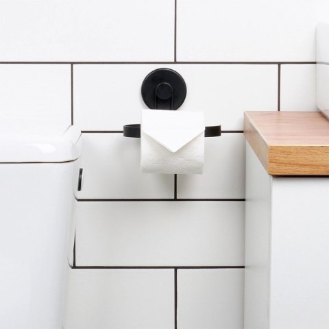 AM/63 Uchwyt na Papier Toaletowy Metalowy BATHROOM na Przyssawkę 14 x 11 cm
