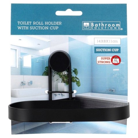 AM/63 Uchwyt na Papier Toaletowy Metalowy BATHROOM na Przyssawkę 14 x 11 cm