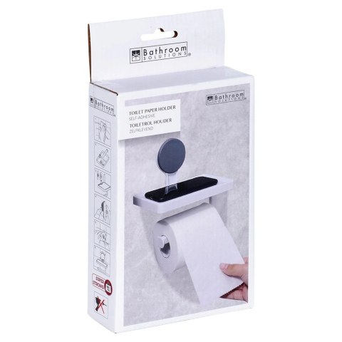 AM/63 Uchwyt na Papier Toaletowy z Półką BATHROOM na Przyssawkę 18 x 17,5 cm