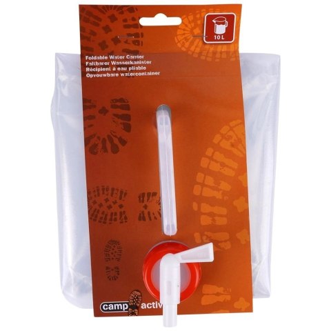 EDCO Eindhoven BV Zbiornik na Wodę 10 L CAMP ACTIVE Składany z Kranikiem Biwak