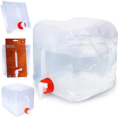 EDCO Eindhoven BV Zbiornik na Wodę 10 L CAMP ACTIVE Składany z Kranikiem Biwak