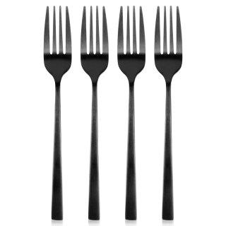 Grupa Orion Sp. z o.o. Widelczyki Deserowe Stal Czarne 15 cm EXCELLENT HOUSEWARE Zestaw 4 szt.