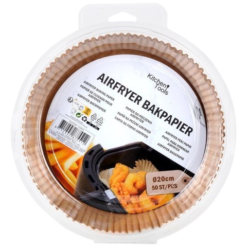 HIT Trading B.V. Wkład do Frytkownicy Air Fryer 50 szt. HIT Papier Pergaminowy Okrągły 20 cm