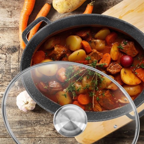 Grupa Orion Sp. z o.o. Brytfanna Gęsiarka ORION Granitowa Owalna 12 L na Indukcję do Zmywarki