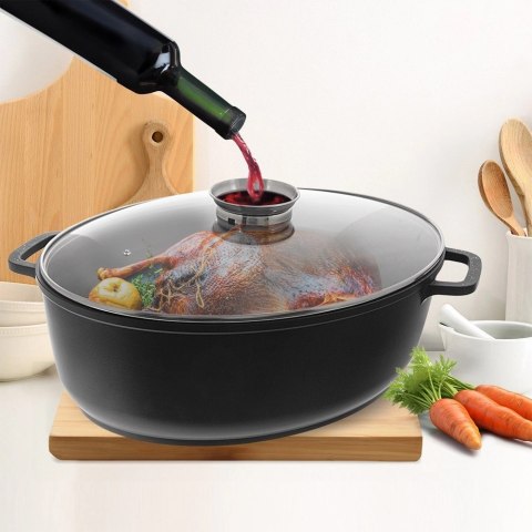 Grupa Orion Sp. z o.o. Brytfanna Gęsiarka ORION Granitowa Owalna 12 L na Indukcję do Zmywarki