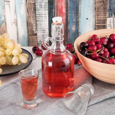 Grupa Orion Sp. z o.o. Butelka Szklana ORION z Klipsem 500 ml Retro Karafka na Wino Nalewki Napoje