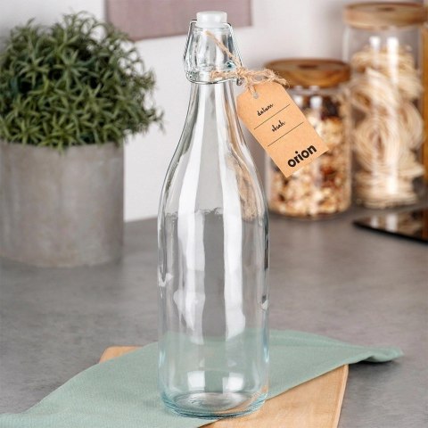 Grupa Orion Sp. z o.o. Butelka z Klipsem Szklana ORION 1 L Szczelna Retro Przezroczysta
