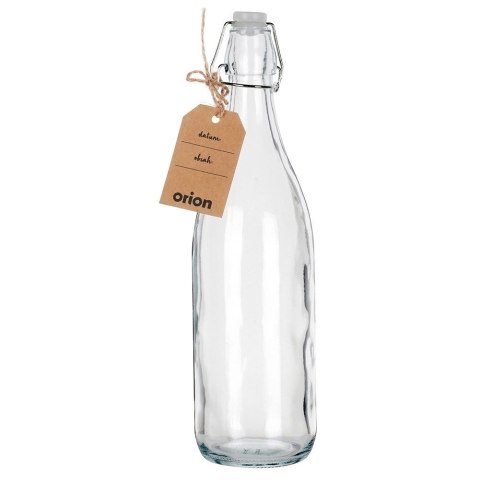 Grupa Orion Sp. z o.o. Butelka z Klipsem Szklana ORION 1 L Szczelna Retro Przezroczysta