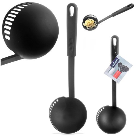 Grupa Orion Sp. z o.o. Chochla z Cedzakiem ORION BLACKLINE 150 ml 30,5 cm Stalowa do Zupy i Sosów