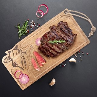 Grupa Orion Sp. z o.o. Deska Mangowiec ORION 45 x 22 cm z Rowkiem i Głową Byka do Serwowania